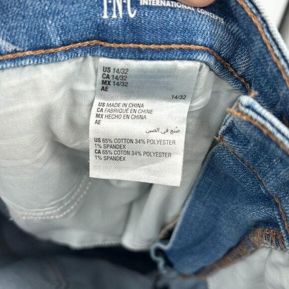 INC INTERNATIONAL CONCEPTS High Rise Embellished Bling Skinny Jeans Size 14 / 32 - Picture 8 of 8